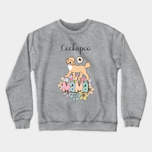 White and Apricot Cream Golden Cockapoo Mama 4 Crewneck Sweatshirt